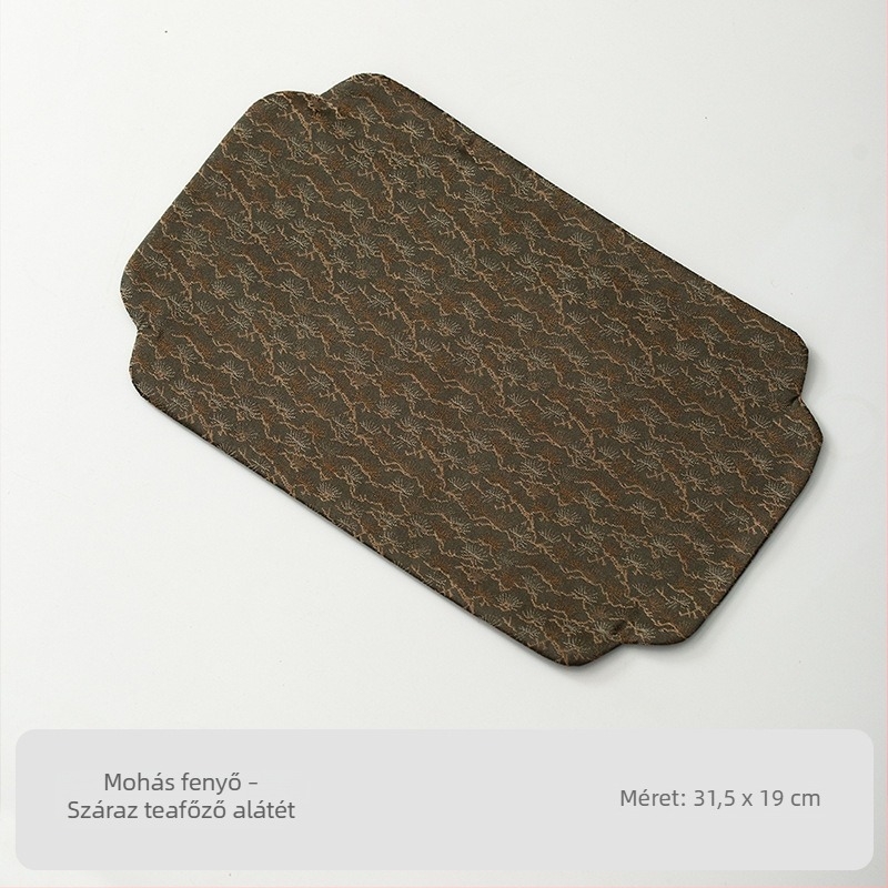 Kétoldalas brokát virág mintás tea alátét, új kínai stílus, vízálló és csúszásmentes, teafőasztalhoz, Zen izoláció