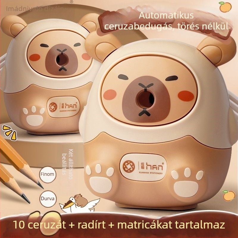 Away from Grass Kapibara ceruzahegyező gyerekeknek, kézi és automata