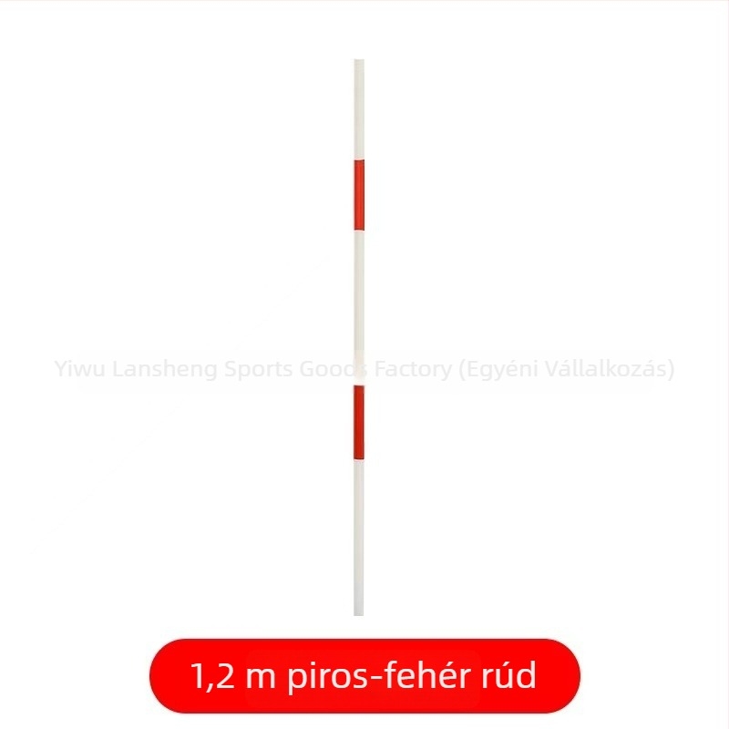 Kosárlabda- és futball-edzőoszlopok gumírozott alapzattal, piros-fehér jelzőoszlopok