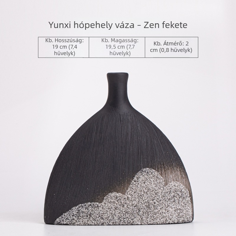 Új kínai stílusú kerámiaváz hópehely mintával, nappaliba és előszobába, zen dekor virágokhoz, íróasztalra és teaházba