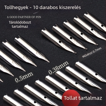 Csere tollhegy, kis kör alakú hegye, extra vékony 0,5/0,38 mm, rozsdamentes acél