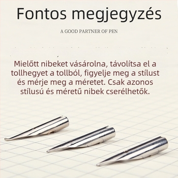 Csere tollhegy, kis kör alakú hegye, extra vékony 0,5/0,38 mm, rozsdamentes acél
