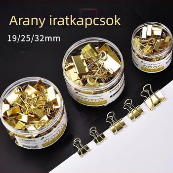 Three Woods MC99-3/4/5 Nagy arany színű rozsdamentes acél klip iroda céljára