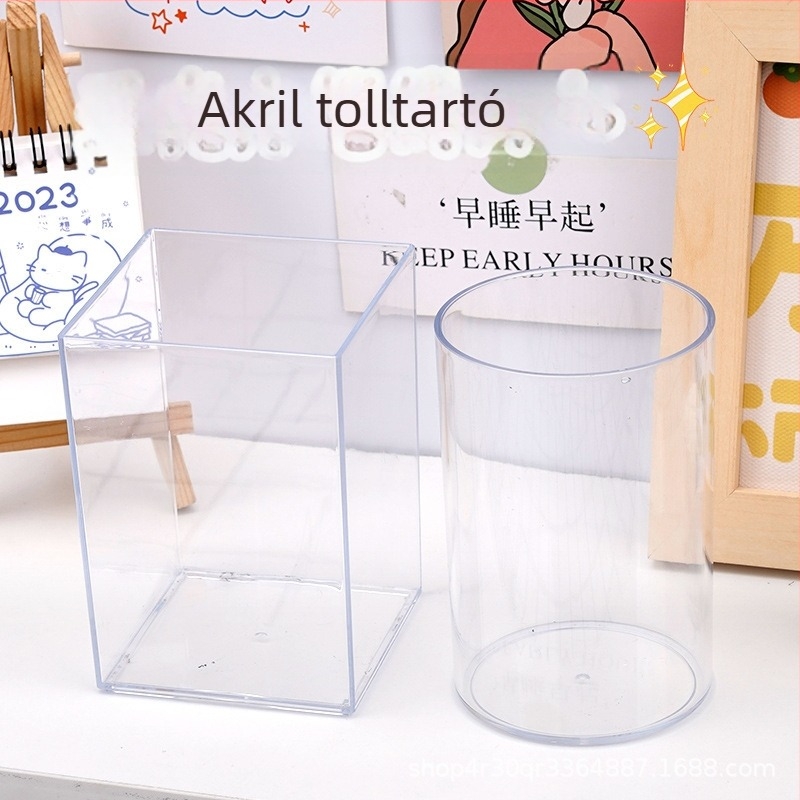 Átlátszó akril tolltartó DIY kozmetikai ecsetekhez – tároló doboz
