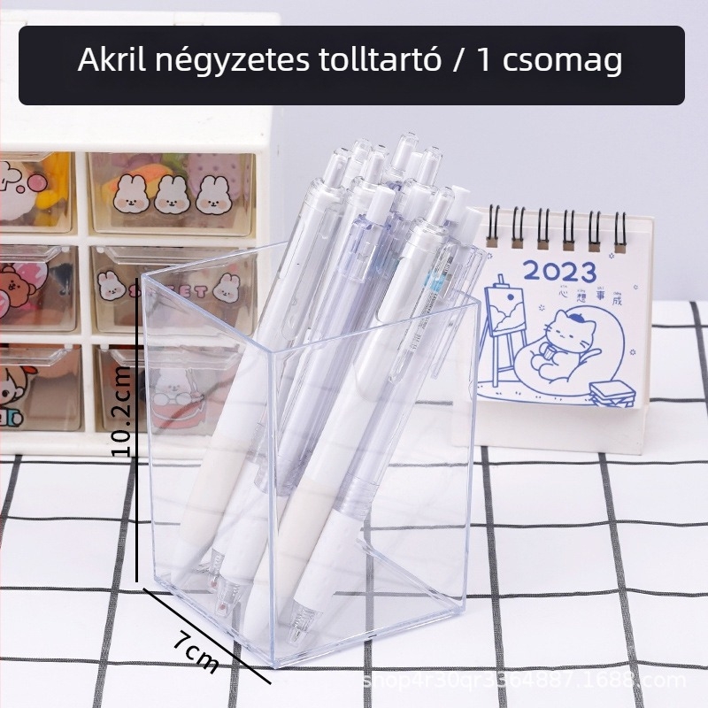Átlátszó akril tolltartó DIY kozmetikai ecsetekhez – tároló doboz