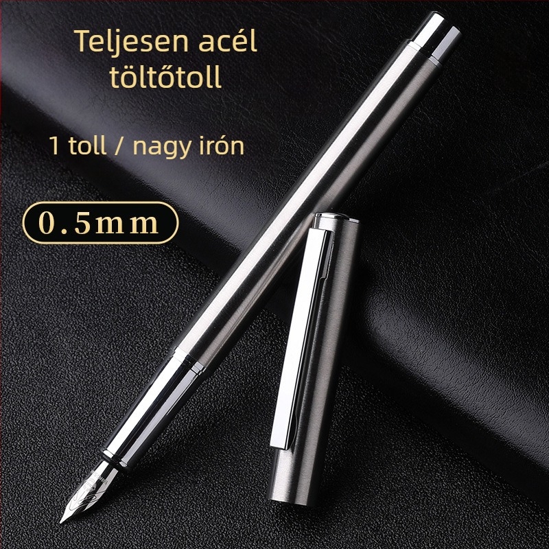 Teljes acélból készült toll kaligrafiához, vázlatokhoz és aláíráshoz