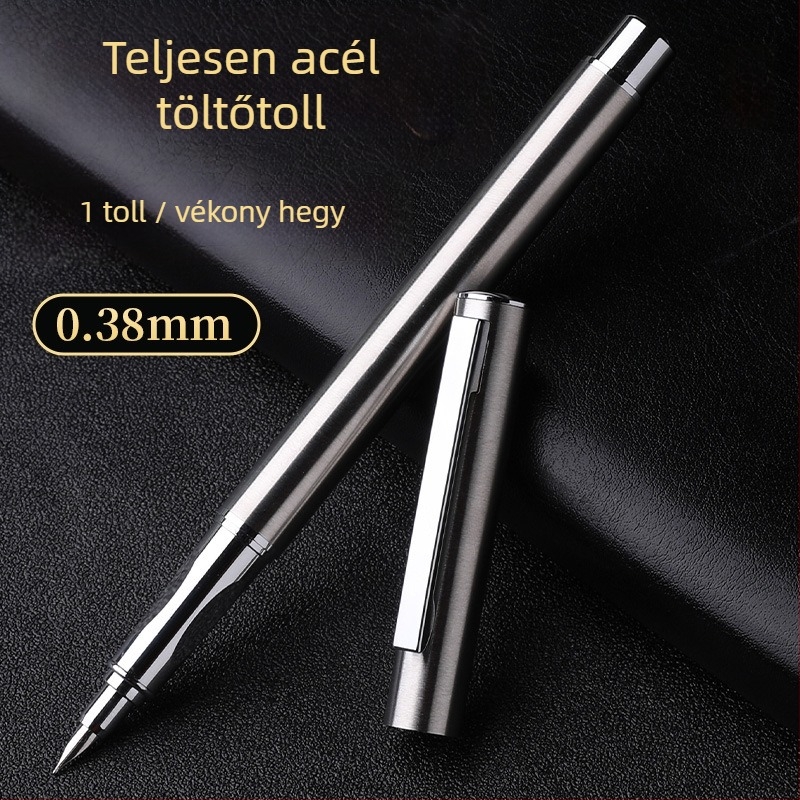 Teljes acélból készült toll kaligrafiához, vázlatokhoz és aláíráshoz