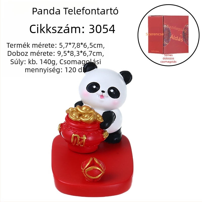 Telefonállvány oroszlán-tánc Panda motívummal, asztali dekoráció, nemzeti trend stílusú, szuvenír ajándék