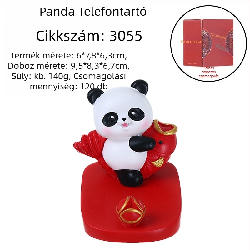 Telefonállvány oroszlán-tánc Panda motívummal, asztali dekoráció, nemzeti trend stílusú, szuvenír ajándék