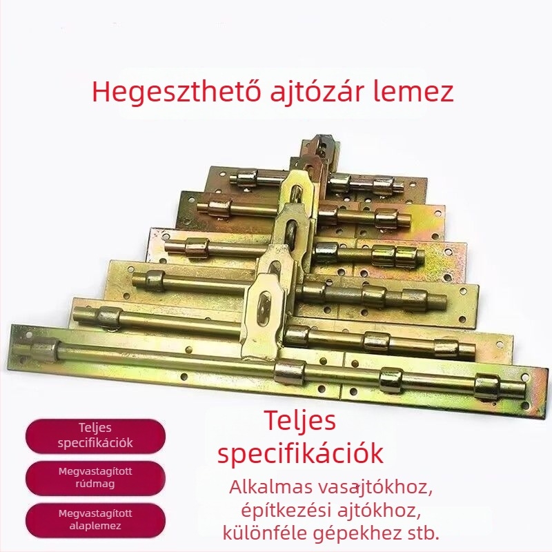 Kovácsolt vas ajtózár hegesztett csappal, régi stílus, bal- és jobbnyitás