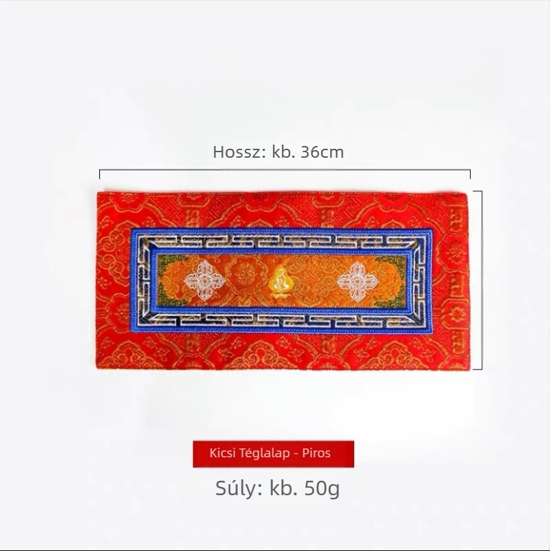 Tibeti-stílusú prémium rituális eszköz alátét, kereszt alakú Vajra alátét, vízcsésze alátét, egérpad Vajra harang alátét; vastagabb anyag, három szín