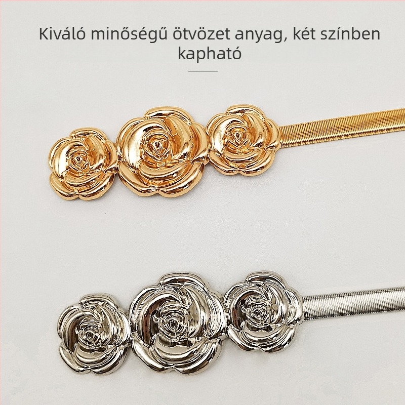 Függönyökhöz készült, fémből készült ötvözetű kötőszalag levél és szarvasfej motívummal, rugós csipesz, fúrás nélkül, virág alakú