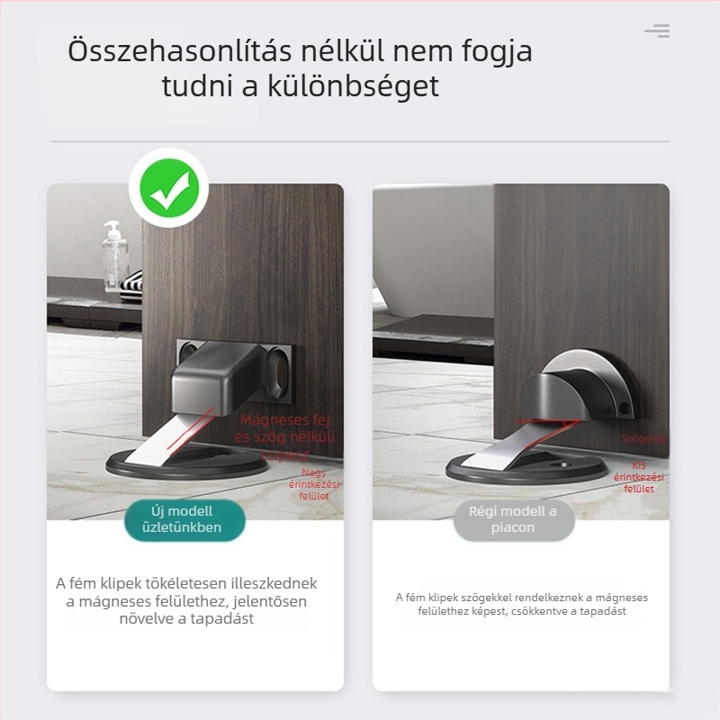 Padlóra szerelt ajtóstop, láthatatlan kivitel, ütközésvédő, fürdőszobai használatra, szállodai és otthoni alkalmazás, modern minimalista stílus