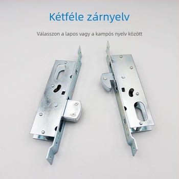 Dupla tolóajtóhoz készült mechanikus ajtózár-készlet, cilinderzár keretes üvegajtókhoz, laposnyelvű padlózár, kampózár alumíniumötvözet és PVC ajtókhoz