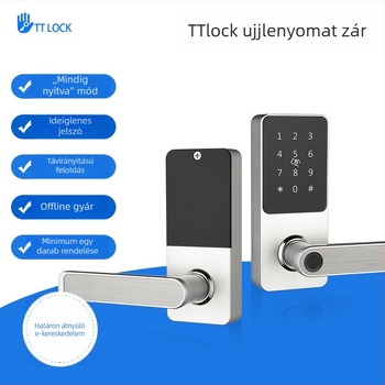 WiFi-s alumíniumötvözetből készült elektronikus jelszavas zár, ujjlenyomat-azonosítással, otthoni ajtókhoz, egykezes nyitás