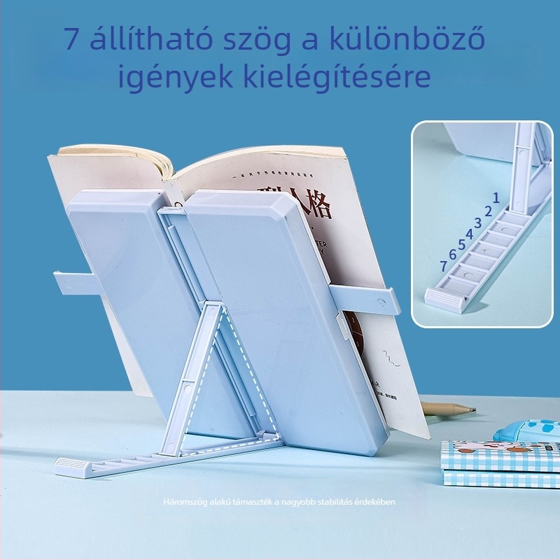 Többcélú írószeres doboz olvasópolccal gyerekeknek, dupla kapacitású tolltartó