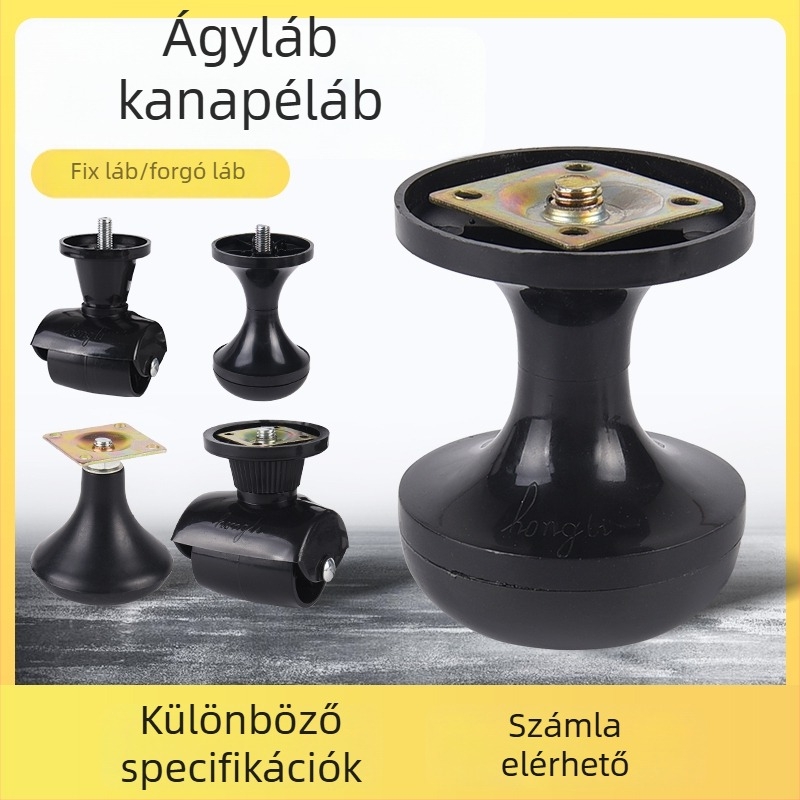 Műanyag bútólábak kanapéhoz és ágyhoz, kürtszerű lábak, univerzális ágylábak és bútordarabok kerekek
