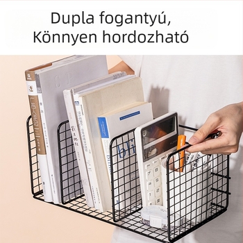 Deli Tb100 Fémhálós Könyvállvány, Háromrészes Kategorizáló, Könyvtárhoz, Vasból