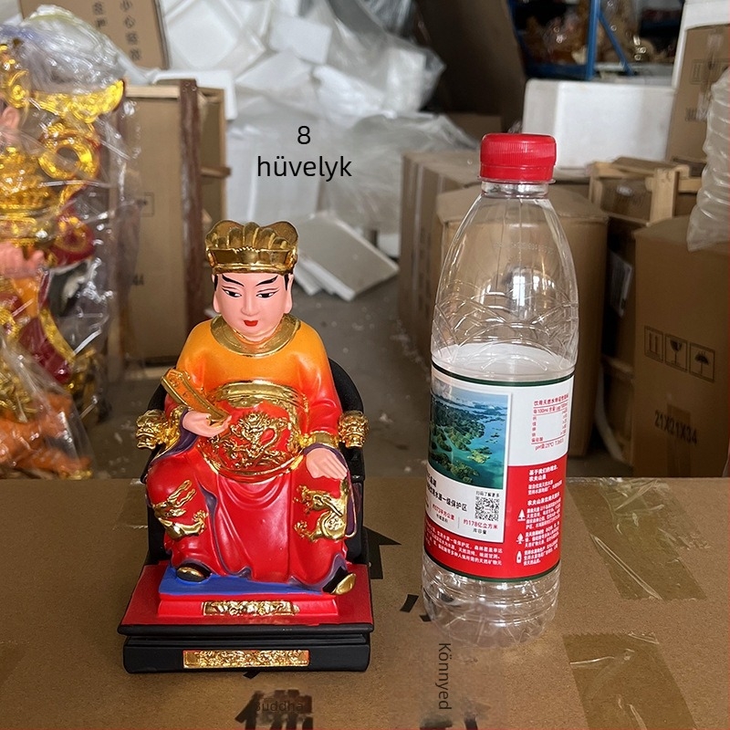 Konyhaisten szobra, aranyozott gyantából, kézzel festett