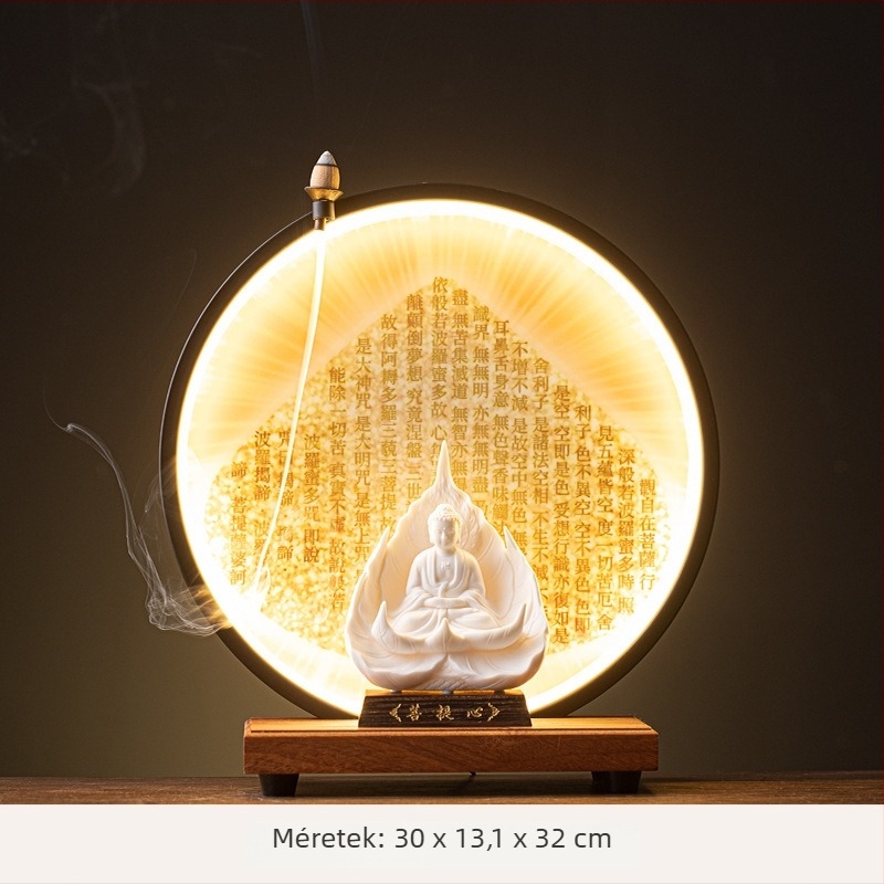 Guanyin Bodhisattva lotus szívvel, Buddha szobor Dehua fehér porcelánból, modern minimalist design
