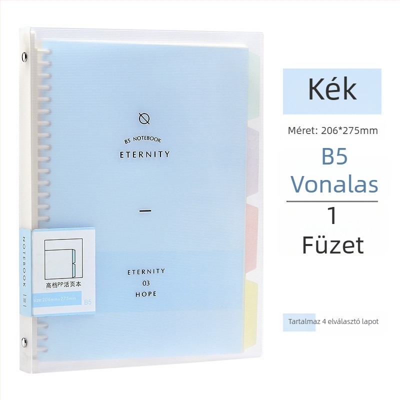 Wen Gu 50 oldalas szekciózott, leválasztható betéttel, A5-ös vonalas diák jegyzetfüzet
