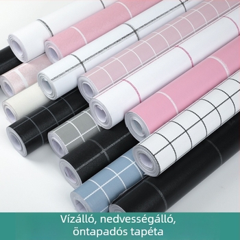 Kockás öntapadós tapéta kollégiumhoz és asztalhoz — vízálló és nedvességálló faldekor