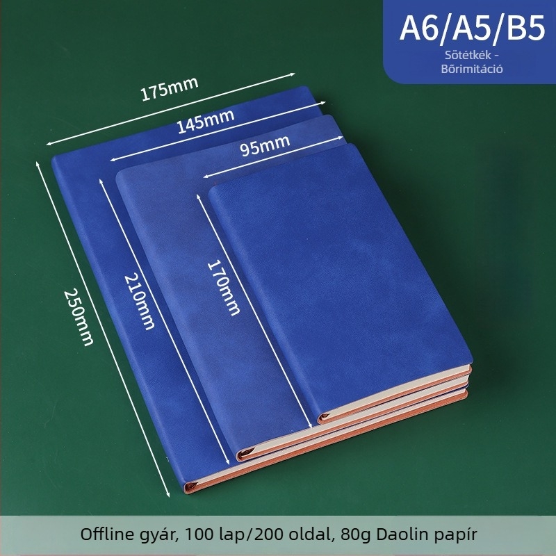 Báránybőrös A5 jegyzetfüzet, nagy méretű B5 formátum, vastag borító, üzleti és irodai megbeszélésekhez jegyzetfüzet, minimalist diák-napló, vállalati testreszabás
