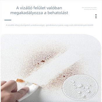 Önmagában ragasztható falikép cementhatású felülettel, ideális üres falakhoz; meleg, vízálló és nedvességálló tapéta hálószoba vagy dolgozószoba számára; egyszínű, 1 panel; modern minimalist stílus, háromdimenziós falidekor.