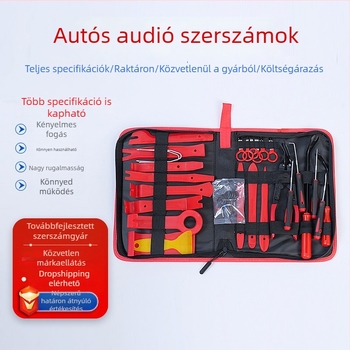 19 részes autóhifi szétszerelő készlet navigációs módosításhoz és belső ajtópanelek szétszereléséhez