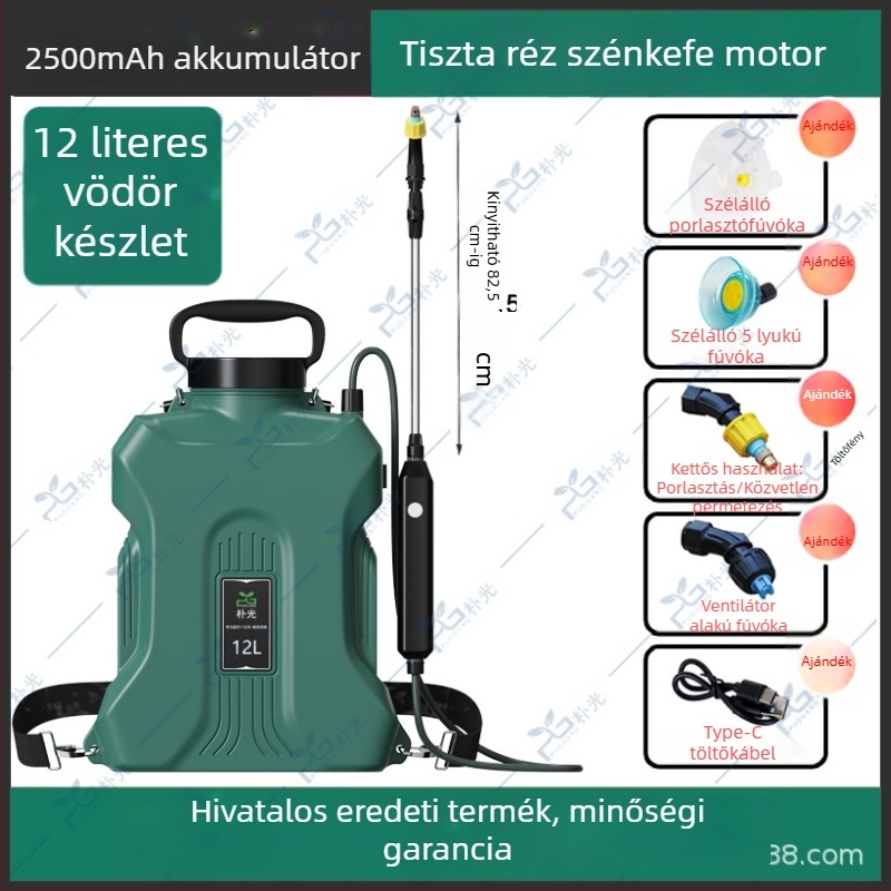 Hátizsákos elektromos permetező kerthez – fertőtlenítés és öntözés