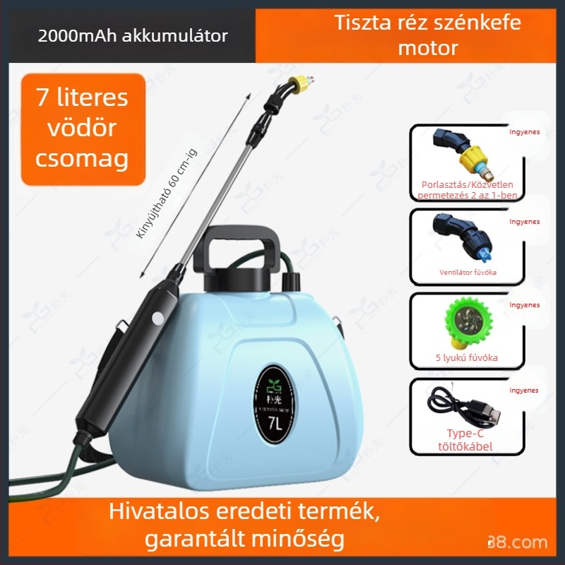 Hátizsákos elektromos permetező kerthez – fertőtlenítés és öntözés