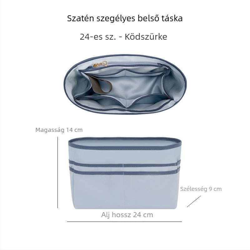 Tote táska belső szervező, univerzálisan illeszkedik, ultra könnyű, több zseb, pohártartó, satin bélés