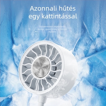 Mágneses telefonhűtő ventilátor forgó klippel és asztali tartóval, USB mini ventilátor