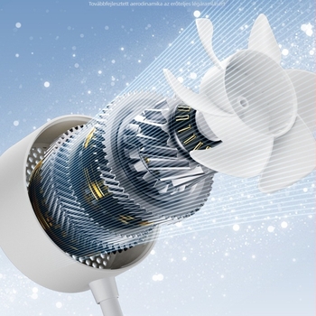 Mágneses telefonhűtő ventilátor forgó klippel és asztali tartóval, USB mini ventilátor