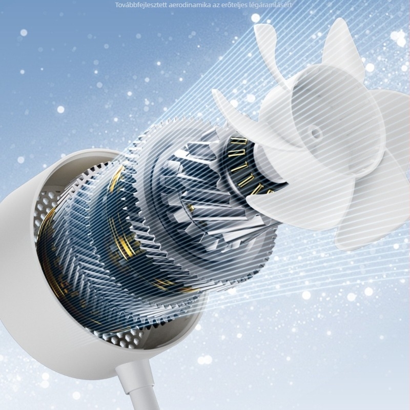 Mágneses telefonhűtő ventilátor forgó klippel és asztali tartóval, USB mini ventilátor