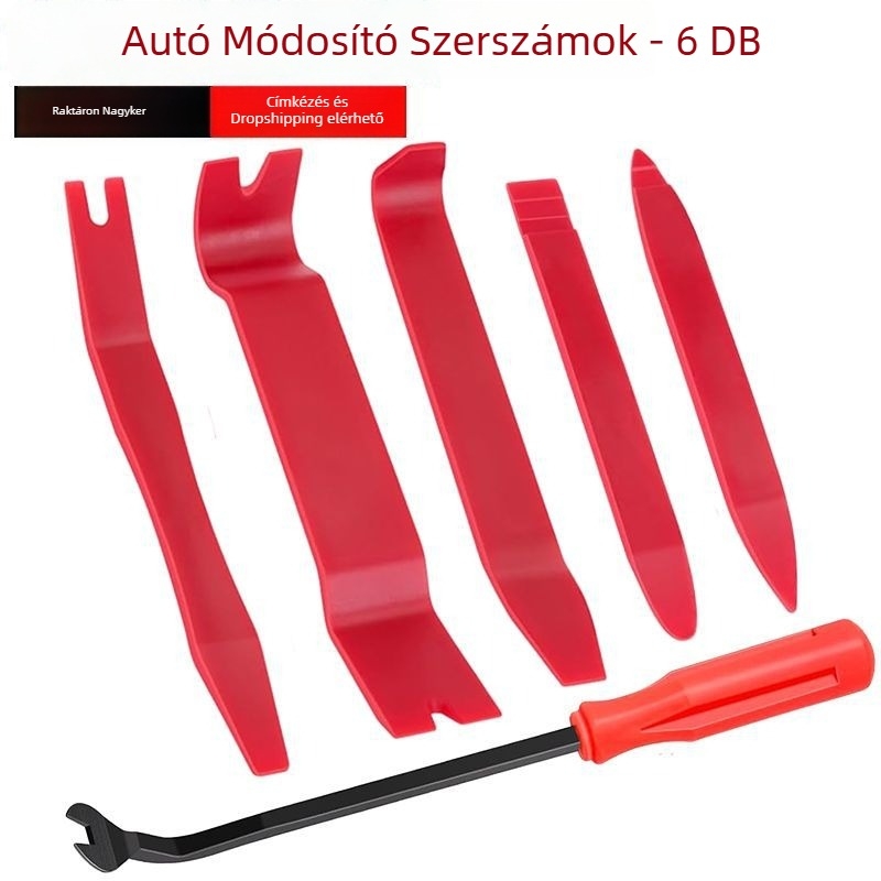 6 részes készlet autó belső felújításához: ajtópanel eltávolító szerszámok és 6 hüvelykes csavarhúzó