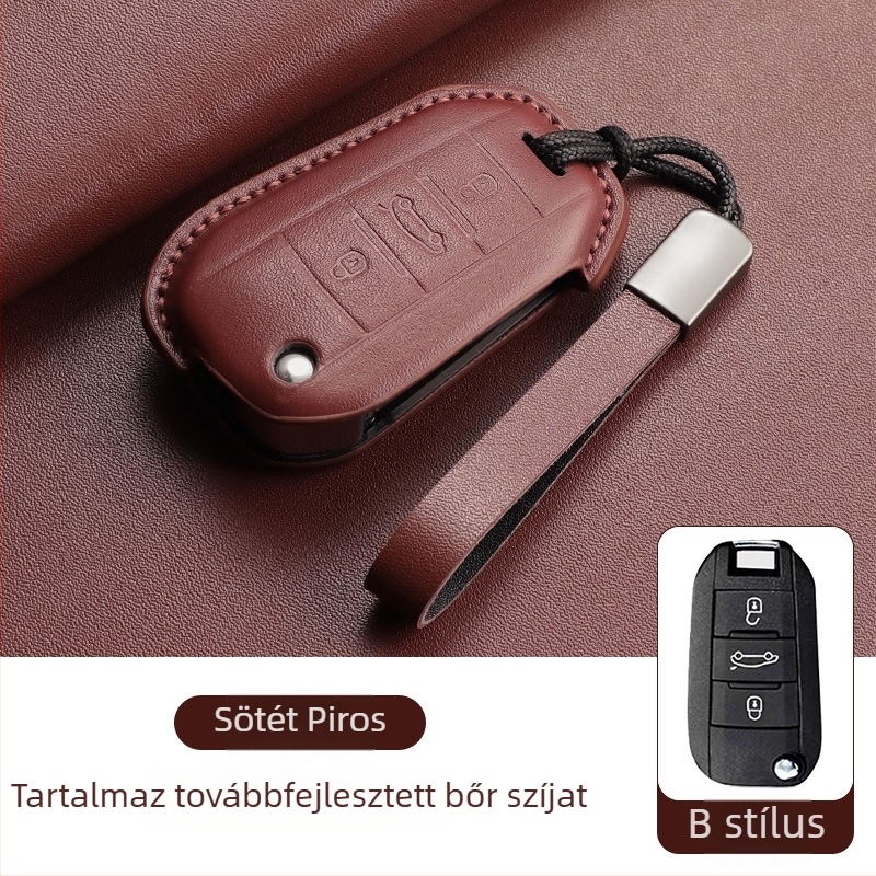 Peugeot 408 kulcstartó tok, kompatibilis a 3008, 508, 4008, 2008 és 5008 modelljeivel – védő kulcstartó