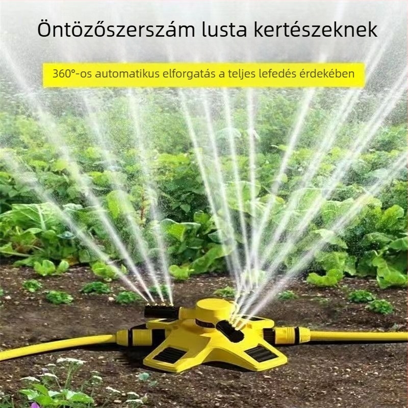 360°-os forgó öntözőfej kerthez, automata öntözés és tájépítés