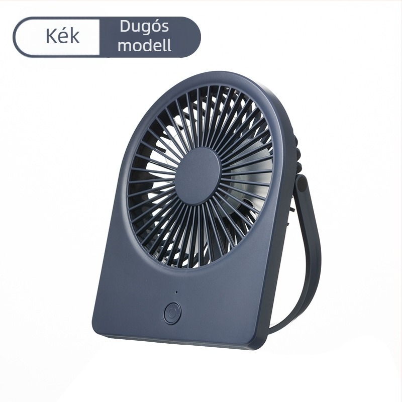 USB asztali ventilátor, ultra vékony, mini hordozható, 3-lapátos, beépített akkumulátorral, falra vagy asztalra szerelhető