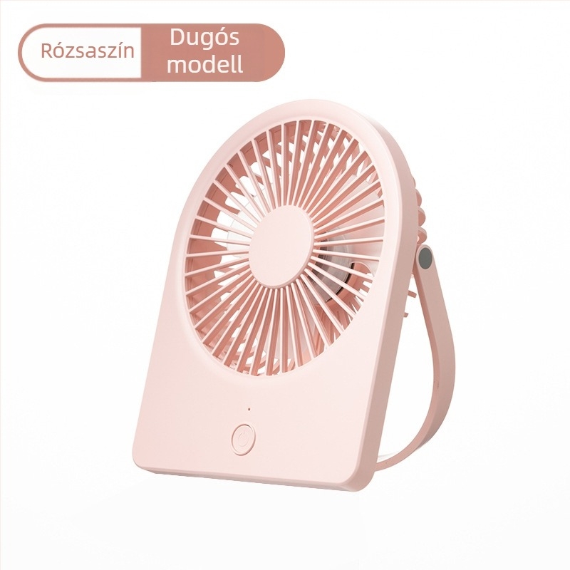 USB asztali ventilátor, ultra vékony, mini hordozható, 3-lapátos, beépített akkumulátorral, falra vagy asztalra szerelhető