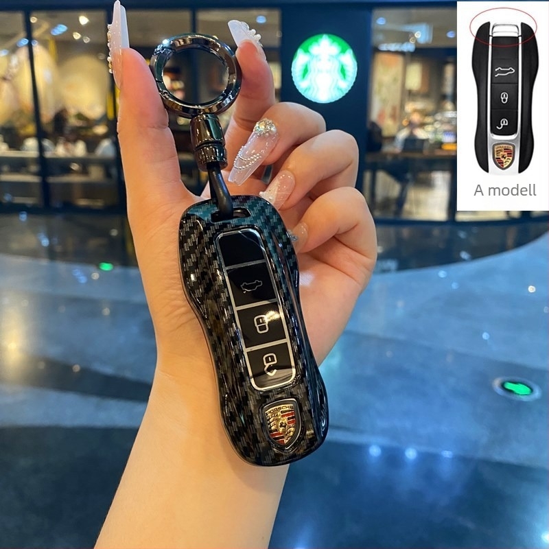 Porsche Cayenne, Taycan, Panamera, Macan és 718/911 kulcsház – ABS szénszálas kivitel