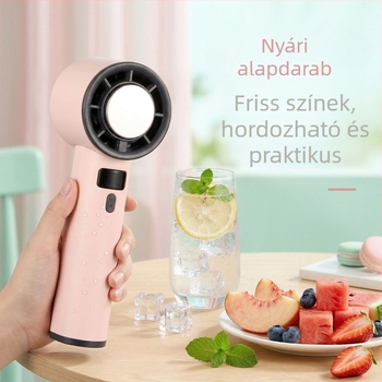 USB hordozható kéz- és asztali ventilátor jéghűtési funkcióval, 4 lapát, 4 sebesség, beépített akkumulátor 1000–1200 mAh