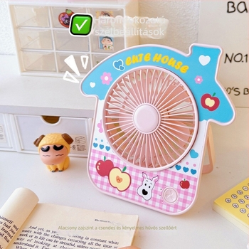 Álló USB asztali ventilátor, aranyos, kreatív, hordozható mini ventilátor