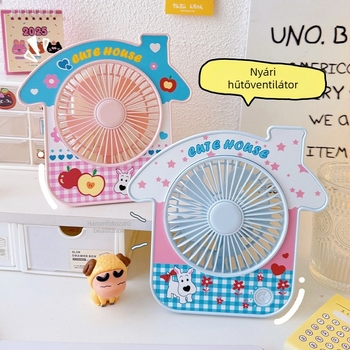 Álló USB asztali ventilátor, aranyos, kreatív, hordozható mini ventilátor