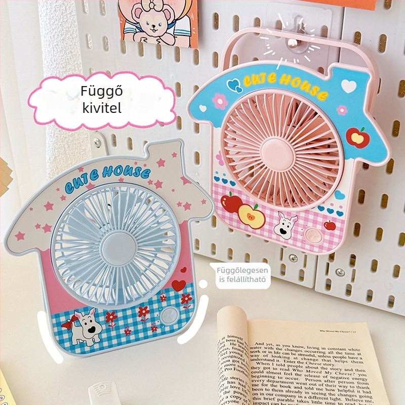 Álló USB asztali ventilátor, aranyos, kreatív, hordozható mini ventilátor