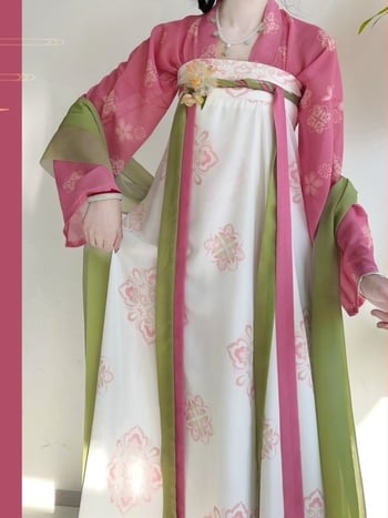 Női Hanfu, Tavaszi Hajnal – Tang dinasztia stílus, Egy darabból álló restaurált teljes készlet tavaszra, nyárra és őszre
