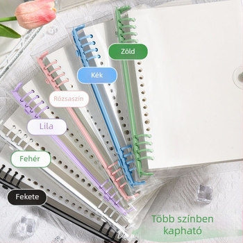 PVC puha burkolatú lazán fűzött jegyzetfüzet levehető burkolattal, B5 méret, A5 napló