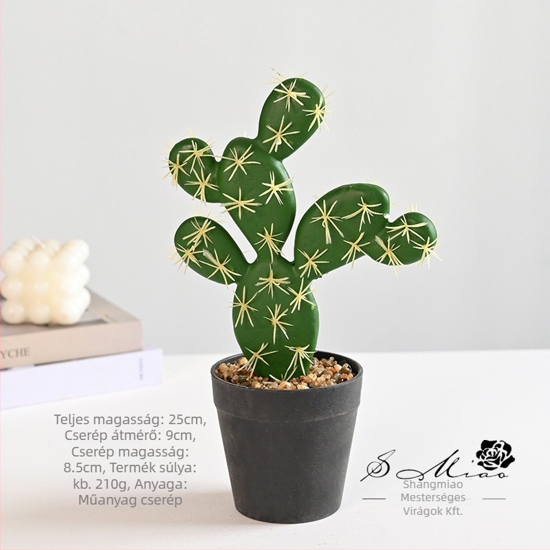 Mesterséges trópusi kaktusz, mini bonsai, otthoni dekoráció