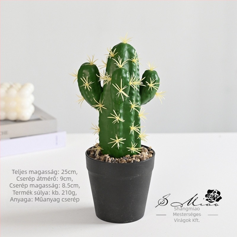 Mesterséges trópusi kaktusz, mini bonsai, otthoni dekoráció