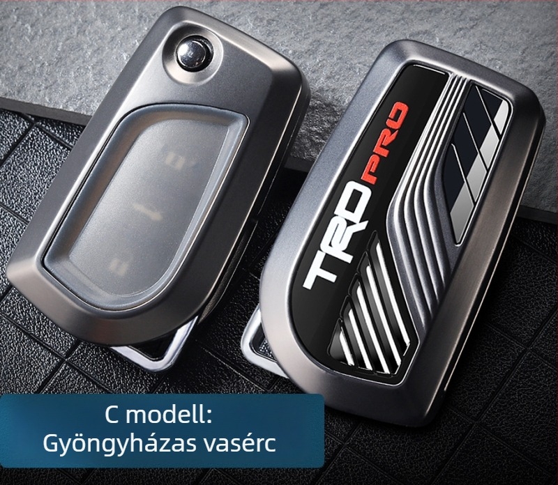 Toyota kulcstartó tok Camry, Prado, Levin, Highlander, RAV4, Sienna és Avalon modellhez — cinkötvözet